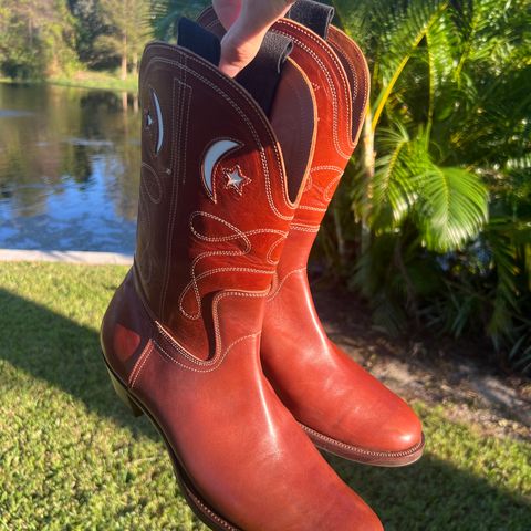 Search result thumbnail of Clinch Cowboy Boots in Brown-Overdyed Horsebutt