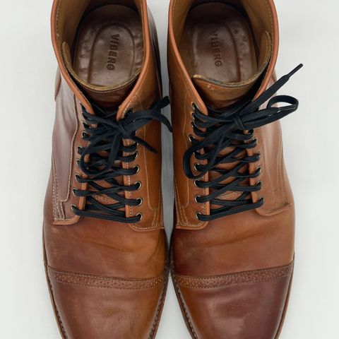 View photo of Viberg Service Boot BCT in Horween Natural Shell Cordovan