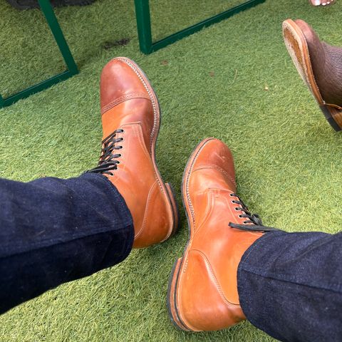 View photo of Viberg Service Boot BCT in Horween Natural Shell Cordovan