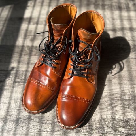 View photo of Viberg Service Boot BCT in Horween Natural Shell Cordovan