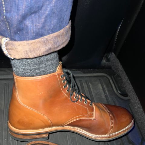 View photo of Viberg Service Boot BCT in Horween Natural Shell Cordovan