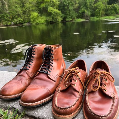 View photo of Viberg Service Boot BCT in Horween Natural Shell Cordovan