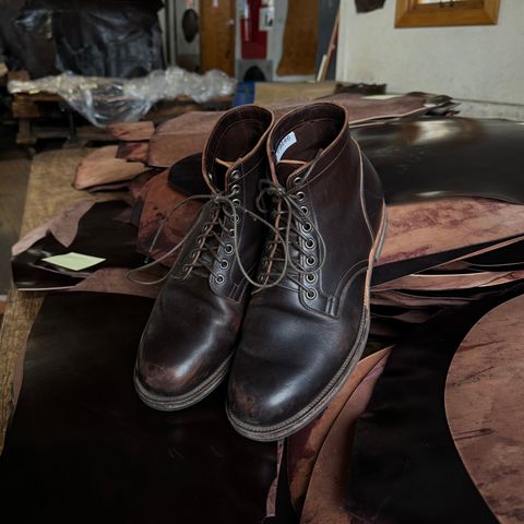 Viberg Service Boot in Horween Brown Wooly