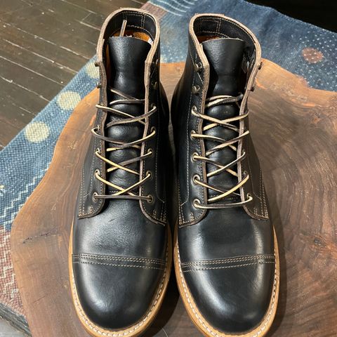 Truman Cap Toe Boot in Black Teacore