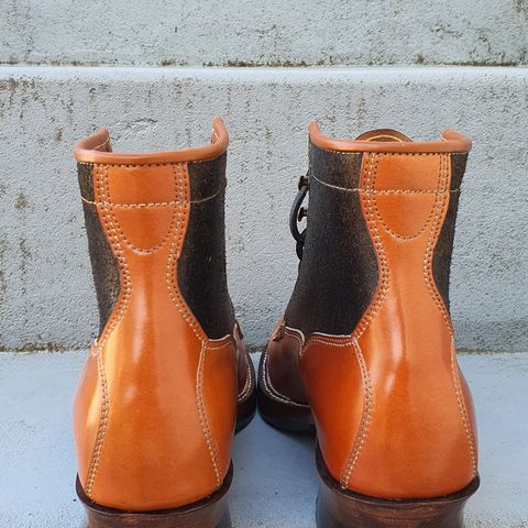Midas Vanquish Blucher Boot in Leder Ogawa Camel Shell Cordovan