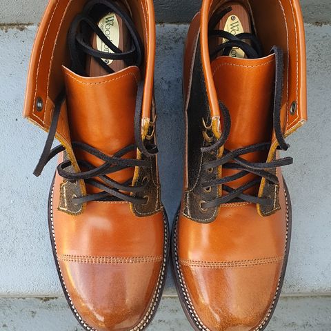 Midas Vanquish Blucher Boot in Leder Ogawa Camel Shell Cordovan