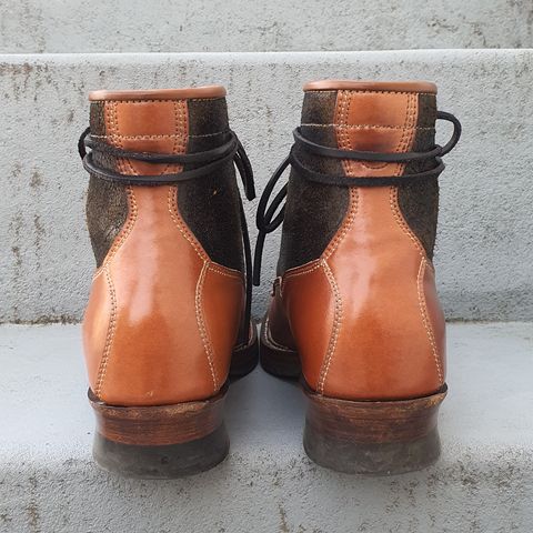 Midas Vanquish Blucher Boot in Leder Ogawa Camel Shell Cordovan