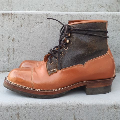 Midas Vanquish Blucher Boot in Leder Ogawa Camel Shell Cordovan