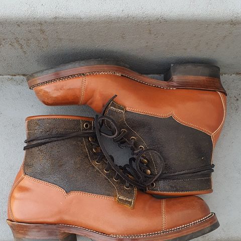 Midas Vanquish Blucher Boot in Leder Ogawa Camel Shell Cordovan
