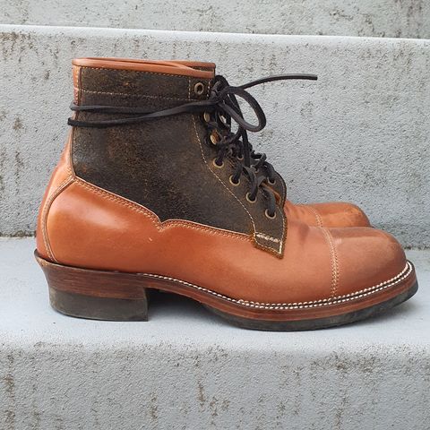 Midas Vanquish Blucher Boot in Leder Ogawa Camel Shell Cordovan