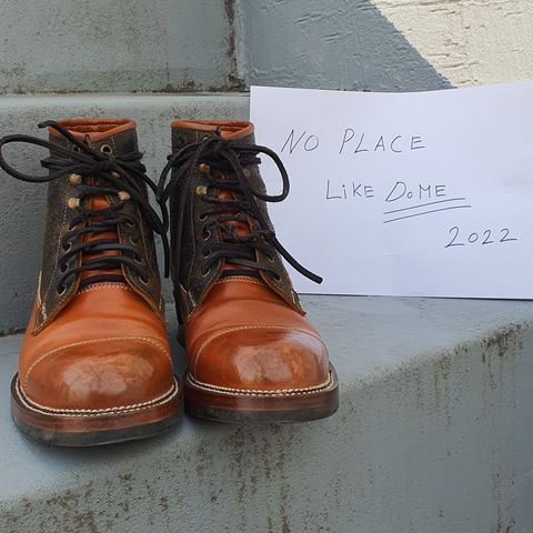 Midas Vanquish Blucher Boot in Leder Ogawa Camel Shell Cordovan