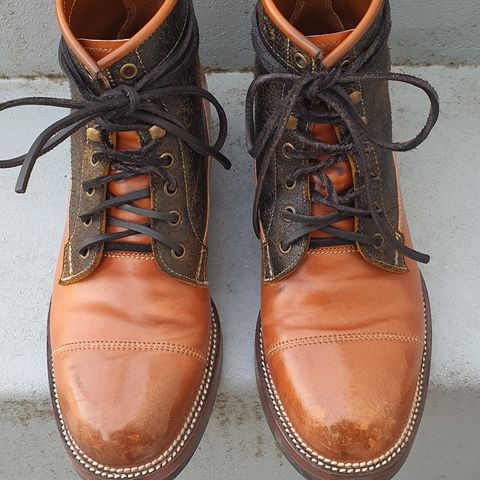 Midas Vanquish Blucher Boot in Leder Ogawa Camel Shell Cordovan