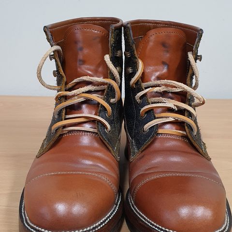 Midas Vanquish Blucher Boot in Leder Ogawa Camel Shell Cordovan