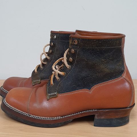 Midas Vanquish Blucher Boot in Leder Ogawa Camel Shell Cordovan
