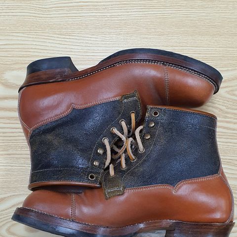 Midas Vanquish Blucher Boot in Leder Ogawa Camel Shell Cordovan