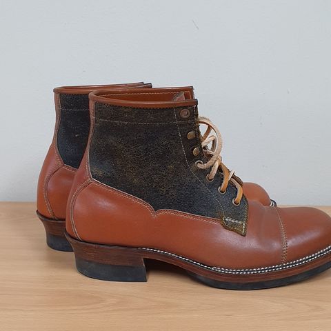 Midas Vanquish Blucher Boot in Leder Ogawa Camel Shell Cordovan