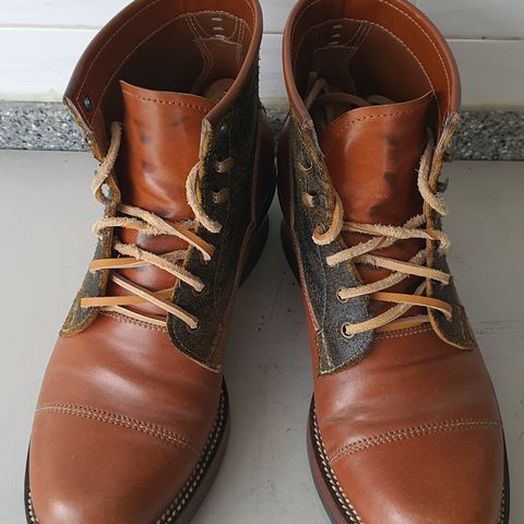 Midas Vanquish Blucher Boot in Leder Ogawa Camel Shell Cordovan
