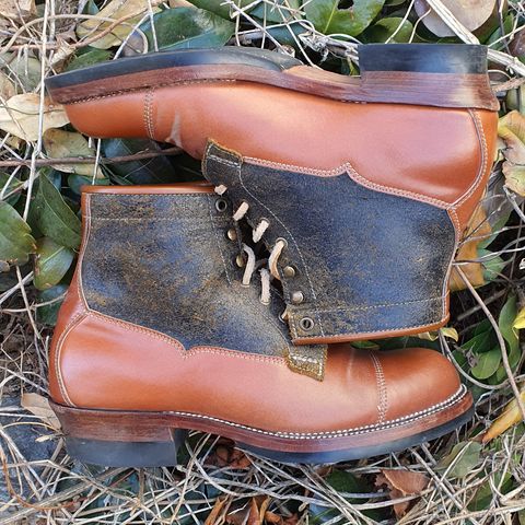 Midas Vanquish Blucher Boot in Leder Ogawa Camel Shell Cordovan