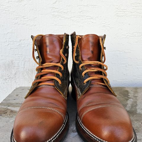 Midas Vanquish Blucher Boot in Leder Ogawa Camel Shell Cordovan