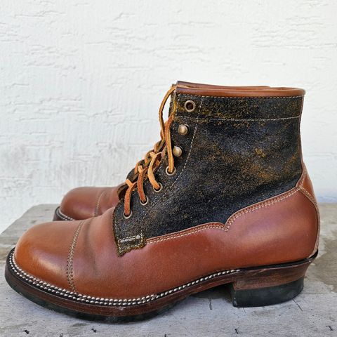 Midas Vanquish Blucher Boot in Leder Ogawa Camel Shell Cordovan