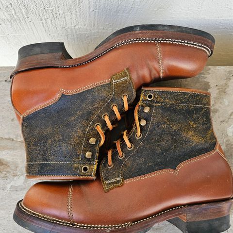 Midas Vanquish Blucher Boot in Leder Ogawa Camel Shell Cordovan