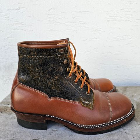 Midas Vanquish Blucher Boot in Leder Ogawa Camel Shell Cordovan