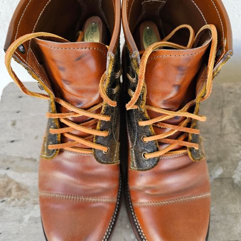 Midas Vanquish Blucher Boot in Leder Ogawa Camel Shell Cordovan