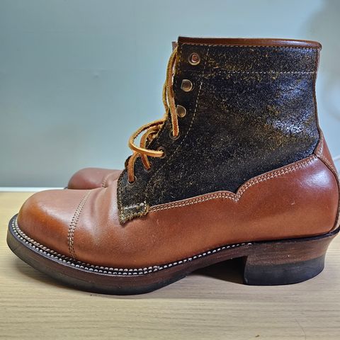 Midas Vanquish Blucher Boot in Leder Ogawa Camel Shell Cordovan
