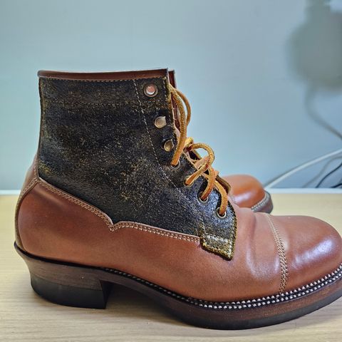 Midas Vanquish Blucher Boot in Leder Ogawa Camel Shell Cordovan