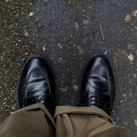 Berwick 1707 4168 Apron Derby in Du Puy Black Box Calf