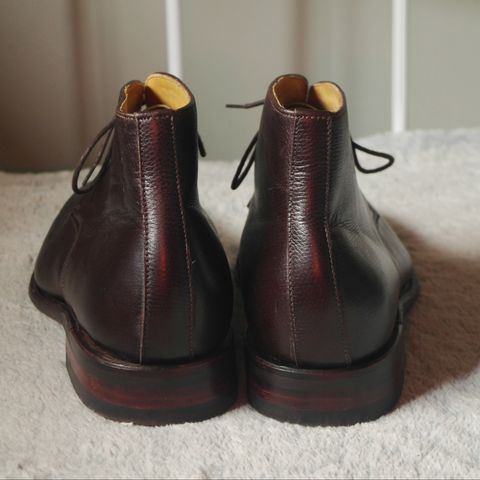 Meermin Chukka Boot in D'Annonay Dark Brown Alpine Grain Calf