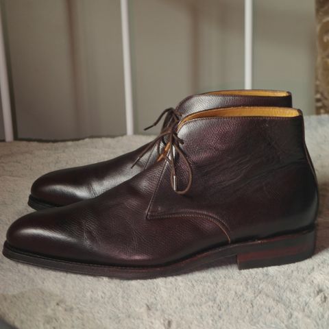 Meermin Chukka Boot in D'Annonay Dark Brown Alpine Grain Calf