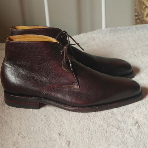 Meermin Chukka Boot in D'Annonay Dark Brown Alpine Grain Calf