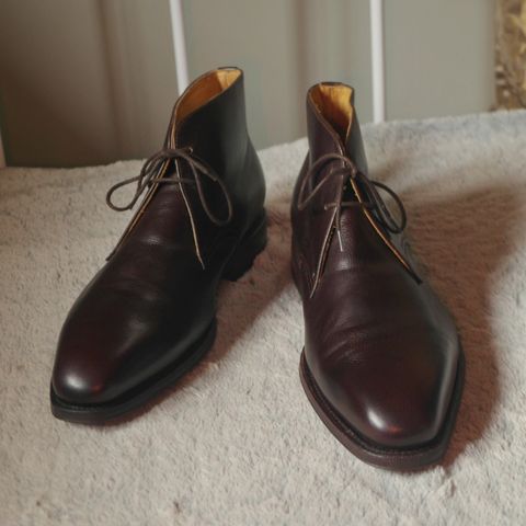 Meermin Chukka Boot in D'Annonay Dark Brown Alpine Grain Calf