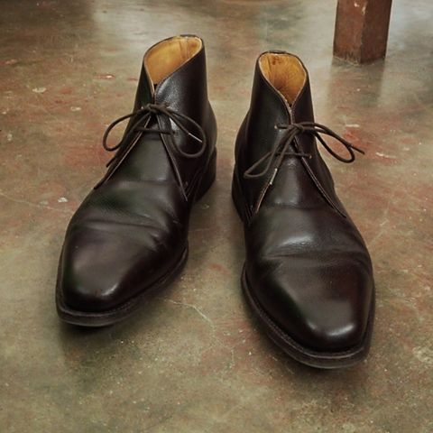 Meermin Chukka Boot in D'Annonay Dark Brown Alpine Grain Calf
