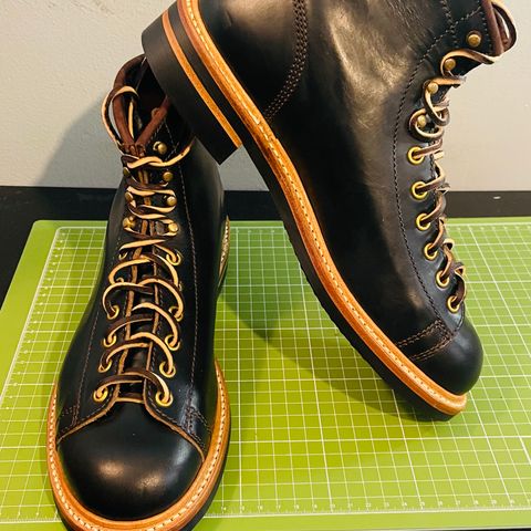 John Lofgren Monkey Boots in Horween Black Teacore Chromexcel