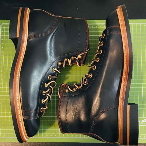 John Lofgren Monkey Boots in Horween Black Teacore Chromexcel