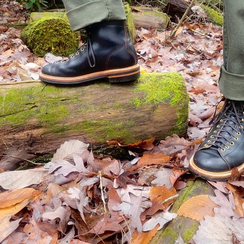 John Lofgren Monkey Boots in Horween Black Teacore Chromexcel