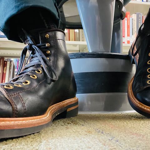 John Lofgren Monkey Boots in Horween Black Teacore Chromexcel