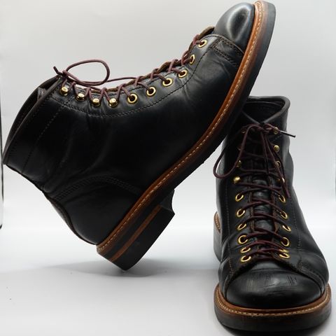 John Lofgren Monkey Boots in Horween Black Teacore Chromexcel