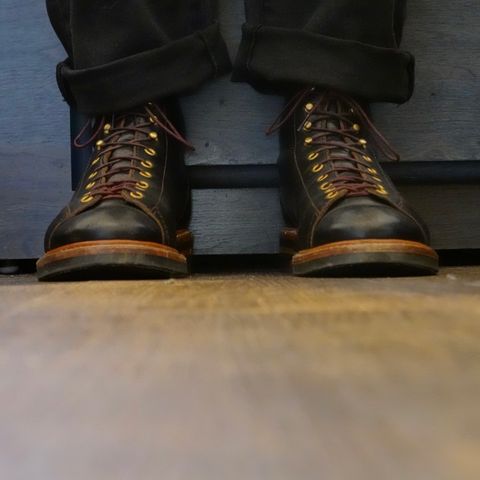 John Lofgren Monkey Boots in Horween Black Teacore Chromexcel