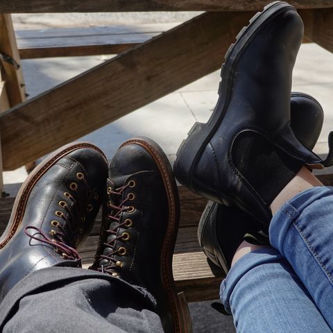 John Lofgren Monkey Boots in Horween Black Teacore Chromexcel