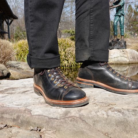 John Lofgren Monkey Boots in Horween Black Teacore Chromexcel