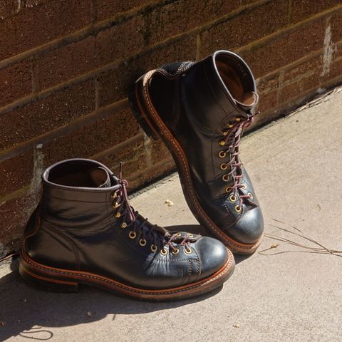 John Lofgren Monkey Boots in Horween Black Teacore Chromexcel