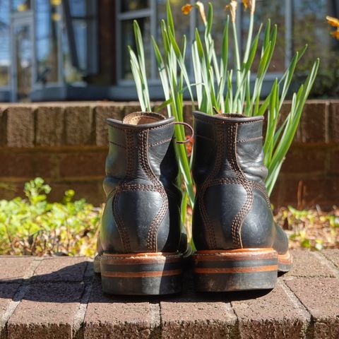 John Lofgren Monkey Boots in Horween Black Teacore Chromexcel