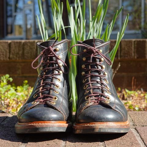 John Lofgren Monkey Boots in Horween Black Teacore Chromexcel