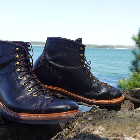John Lofgren Monkey Boots in Horween Black Teacore Chromexcel