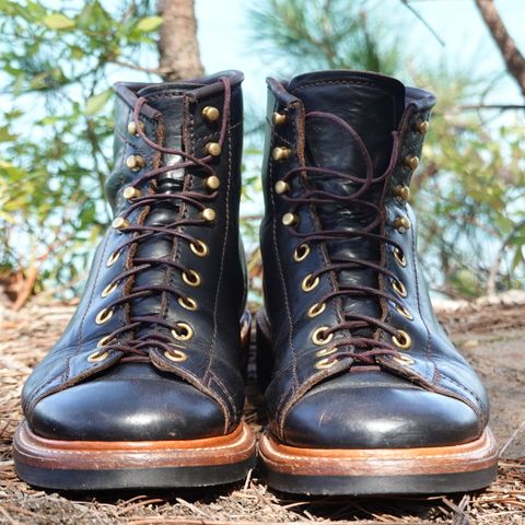 John Lofgren Monkey Boots in Horween Black Teacore Chromexcel