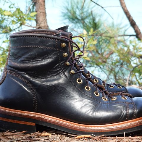 John Lofgren Monkey Boots in Horween Black Teacore Chromexcel