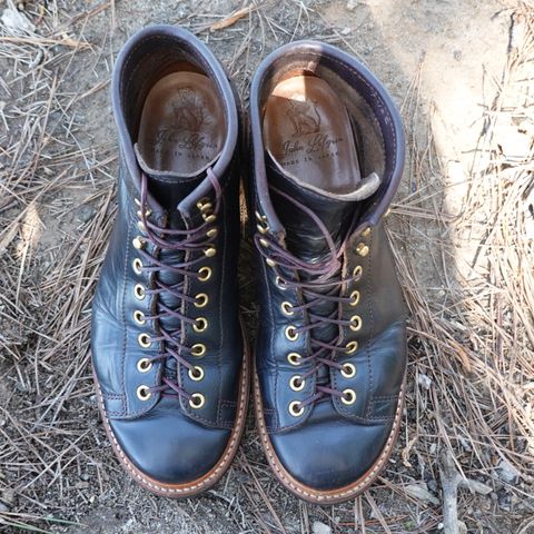 John Lofgren Monkey Boots in Horween Black Teacore Chromexcel